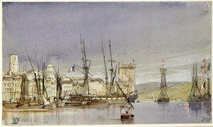 Marseille, Szállítás a horgonynál és egy kereskedelmi hajó, a Becalmed, 1836